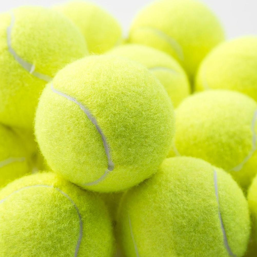 1Pcs Durable Tennis Ball Rubber Tennis Practice Ball For Competition Training Exercises Elastic Fiber Rubber Outdoor Tennis Ball