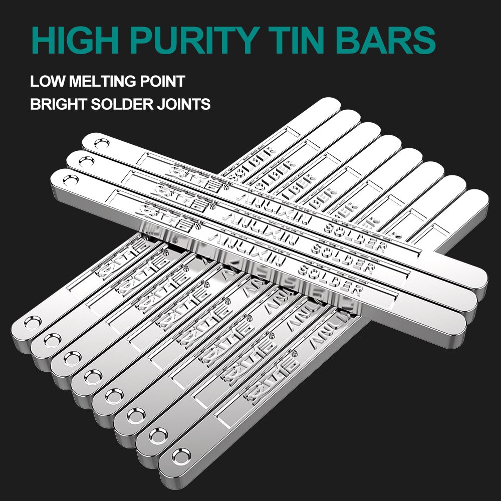 500G Hoge Zuiverheid Tin Soldeer Staaf Zuiver Tin Bars Solderen 45%/63%/99.3% Antioxidant Lassen Draden Tool laag Smeltpunt