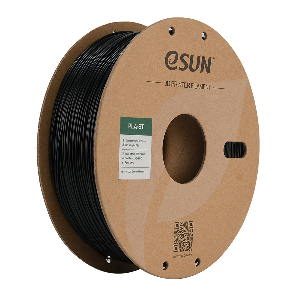 eSun Super Tough PLA Filament 1.75MM 3D Printer Filament 1KG (2.2 LBS) Spool PLA-ST FDM 3D Printing Materials for 3D Printers: black