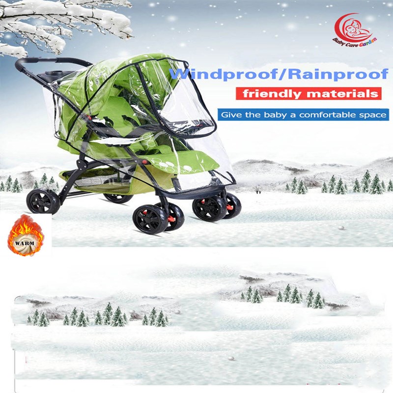 Kinderwagen Accessoires Waterdichte Regenhoes Transparante Wind Dust Shield Rits Open Voor Kinderwagens Kinderwagens Regenjas