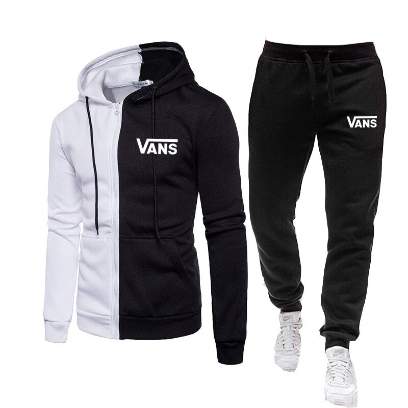 Mens Tracksuit Jogging Suit Side Stripe Hoodies Set Man Fleece Hoodies and pants Male Work Out Clothes Jogger Set Gym Sets