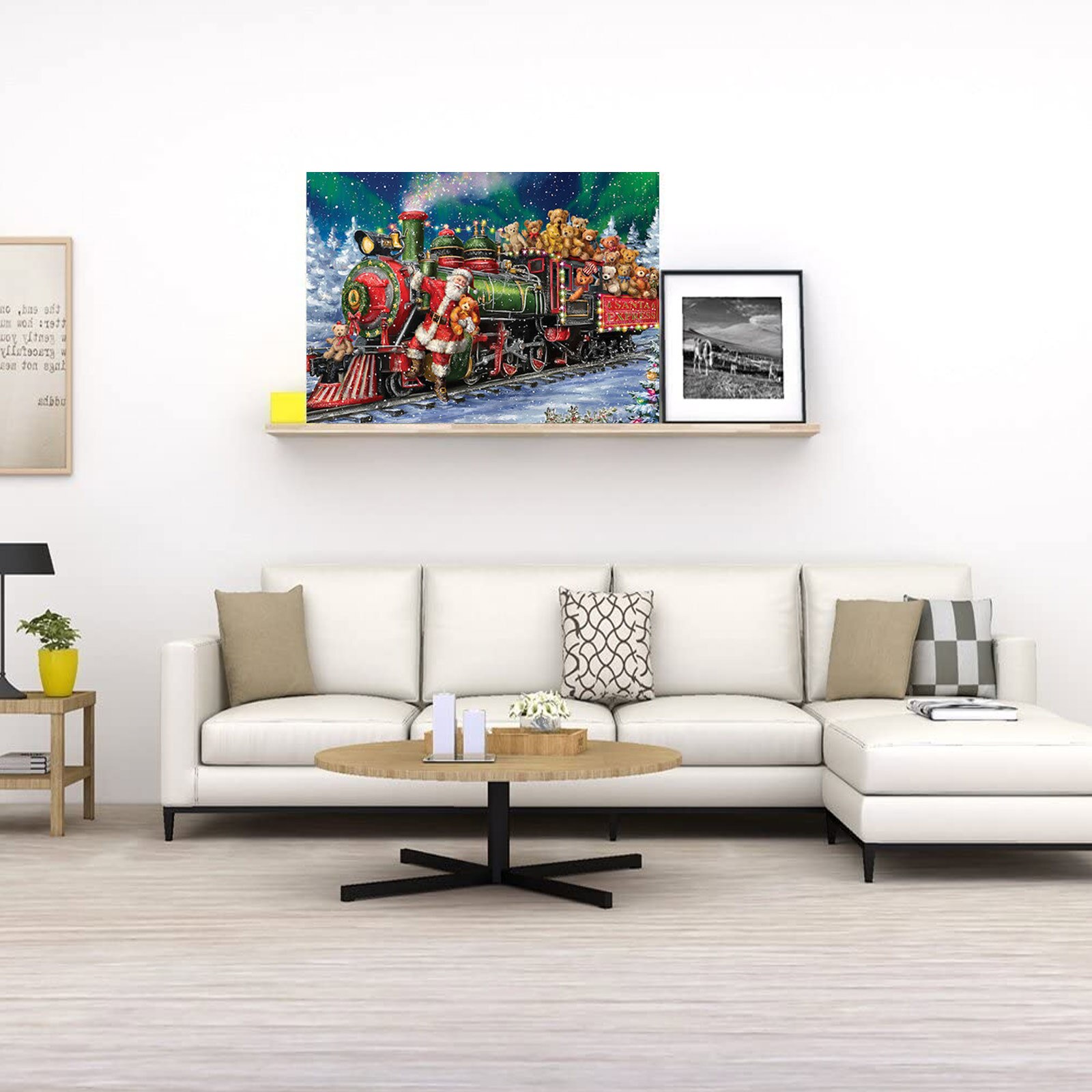 DIY 5D Diamond Painting Kit Christmas Rhinestone Embroidery Painting for Kids Adults Home Office Hotel Decor 12x16in