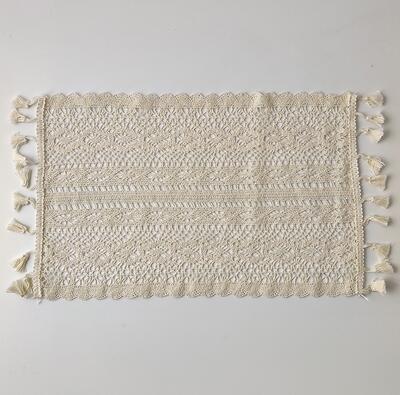 white lace placemat photo background cloth: beige