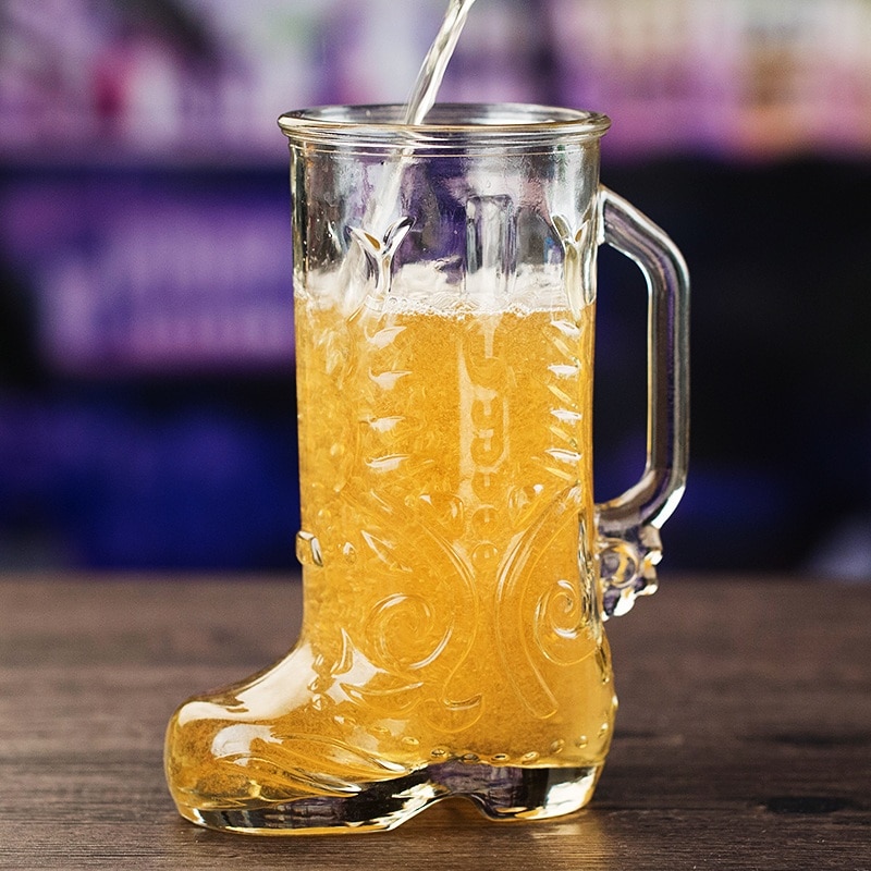 Fatöl mugg stövlar kopp med stor förtjockad juice glas bar ktv med personlighet glas öl mugg  lb030601