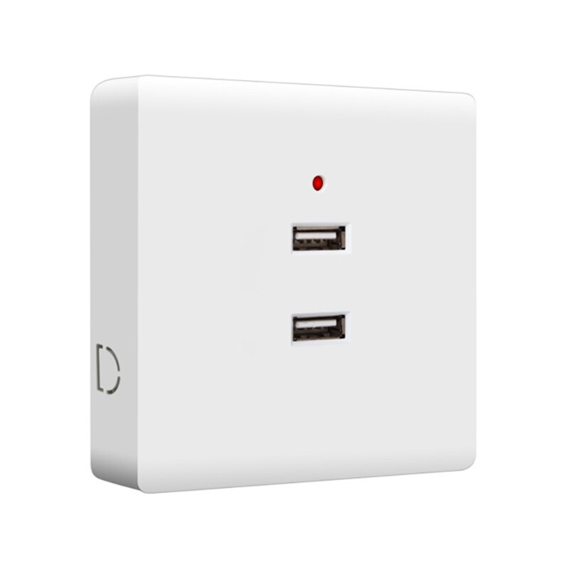 USB Electrical Socket Wall Mounting Charger Station Power Adapter Plug Outlet 110V-250V for Home Office Use 2/4 Ports: 2 Ports