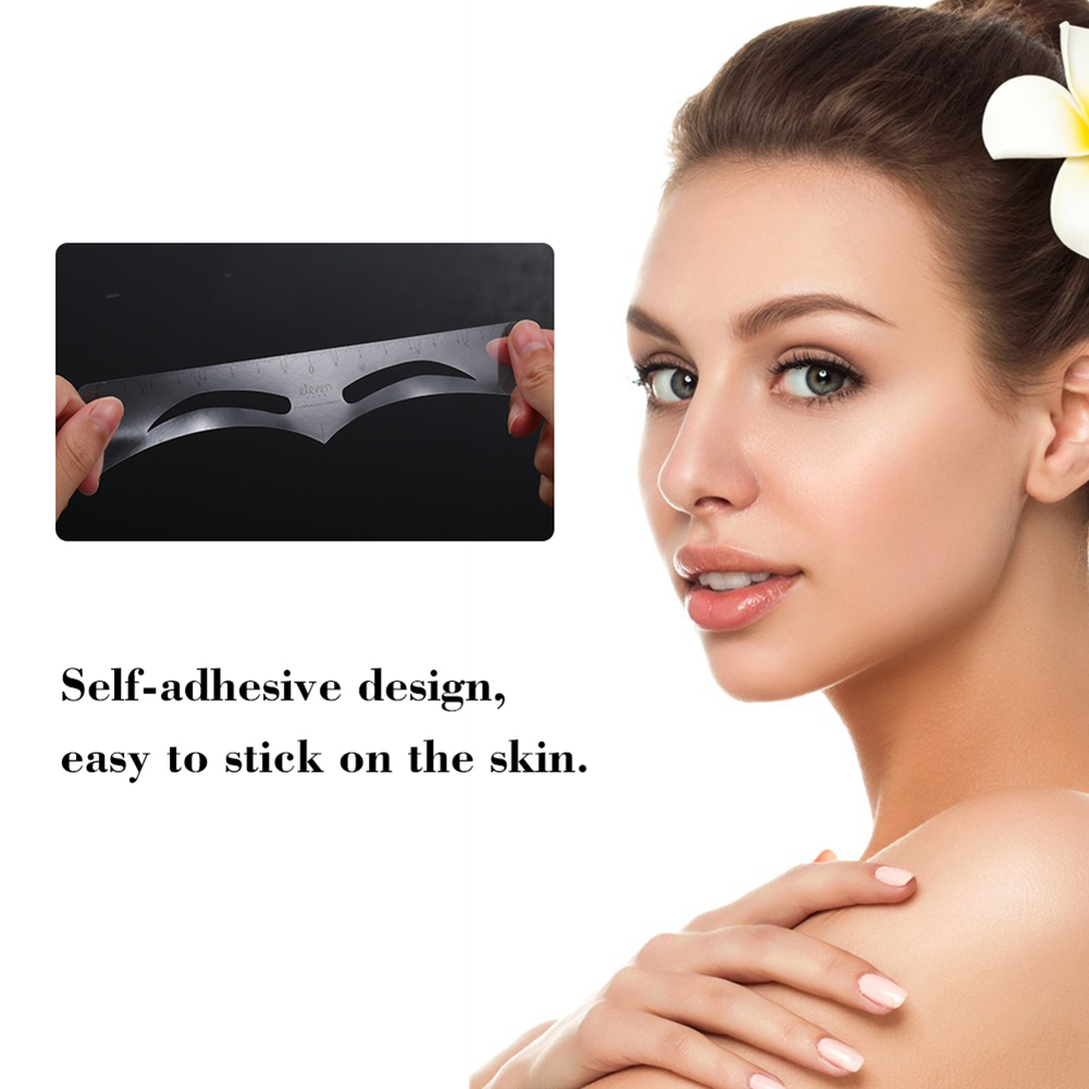 50pcs Disposable Eyebrow Ruler Sticker Adhesive Eyebrow Microblading Ruler Guide Permanent Makeup Tool