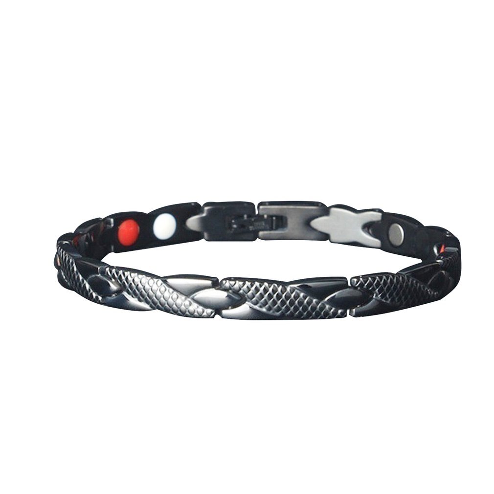 Magnetische Armband Twisted Gezonde Zorg Magnetische Magneet Armband Power Therapie Magneten Armbanden Patroon Armbanden Sieraden Stainles: 01