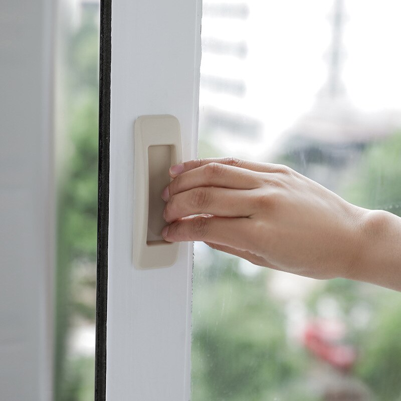 2 stuks plak de open schuifdeurgrepen voor binnendeuren glasraam kast lade kledingkast zelfklevende handgreep