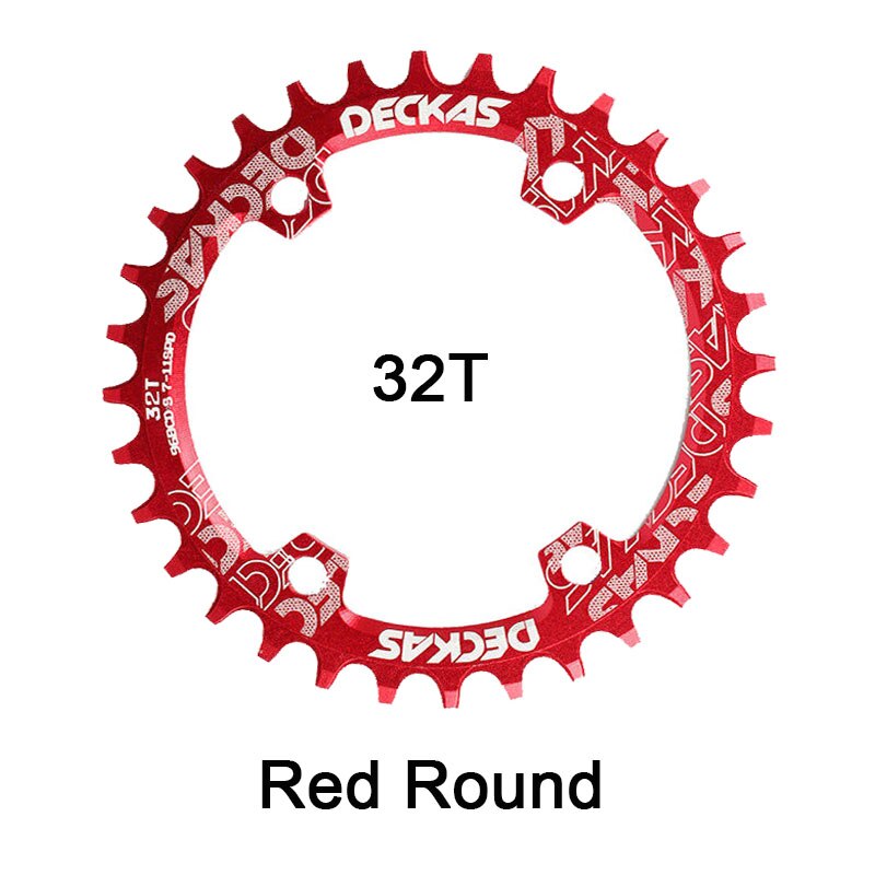JIANKUN IXF Crankset MTB 104BCD Chainring 170mm Mountain Bike Road Bicycle Chain Ring Cycle Crank Set Screw Bottom Bracket BB: Round 32T Red