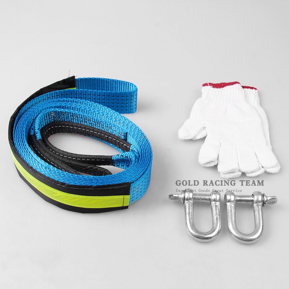 Beylos Abschleppseil 5 Meter 8 Tonnen - Mit Sicherheitshaken & Reflektorstreifen