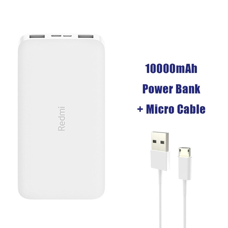 Newest Xiaomi Redmi Original Power Bank Quick Charge 10000mAh Powerbank Fast Charging Portable Charger: 10000mAh Add Micro