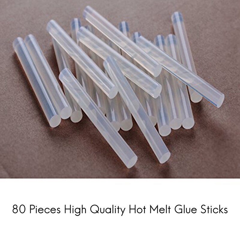 80PCS Melt Glue Stick 7X100mm Glue Stick Transparent Melt Glue Stick High Viscosity Melt Glue Stick