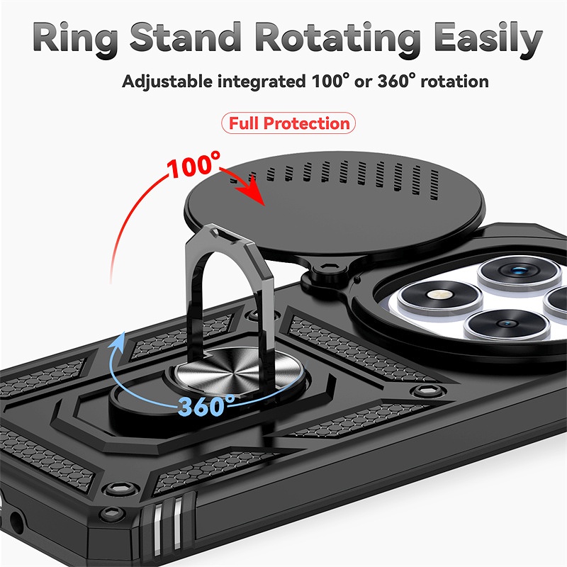 Stødfast pansercover til xiaomi redmi note 14 pro 5g 4g slide-linsebeskyttelse til redmi note 14 note 14 pro 5g bagcover