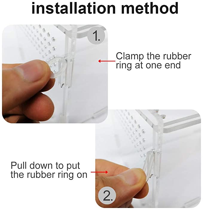 Transparent Acrylic Box Terrarium for Reptile and Amphibian Cricket Turtle Spider Snail Glass Shelter Terarium Terraria Gecko