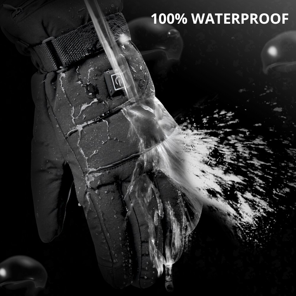 Motorhandschoenen, verwarmde handschoenen, waterdichte motorverwarming, usb-handwarmer, elektrische, op batterijen werkende, thermische verwarmde handschoenen