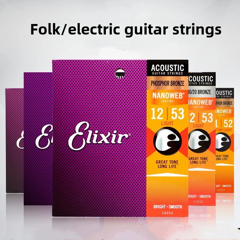 Guitar Strings Illices Bronze Phosphate Strings Electric Guitar Strings 12052 12002 Wooden Guitar Strings 16052 027