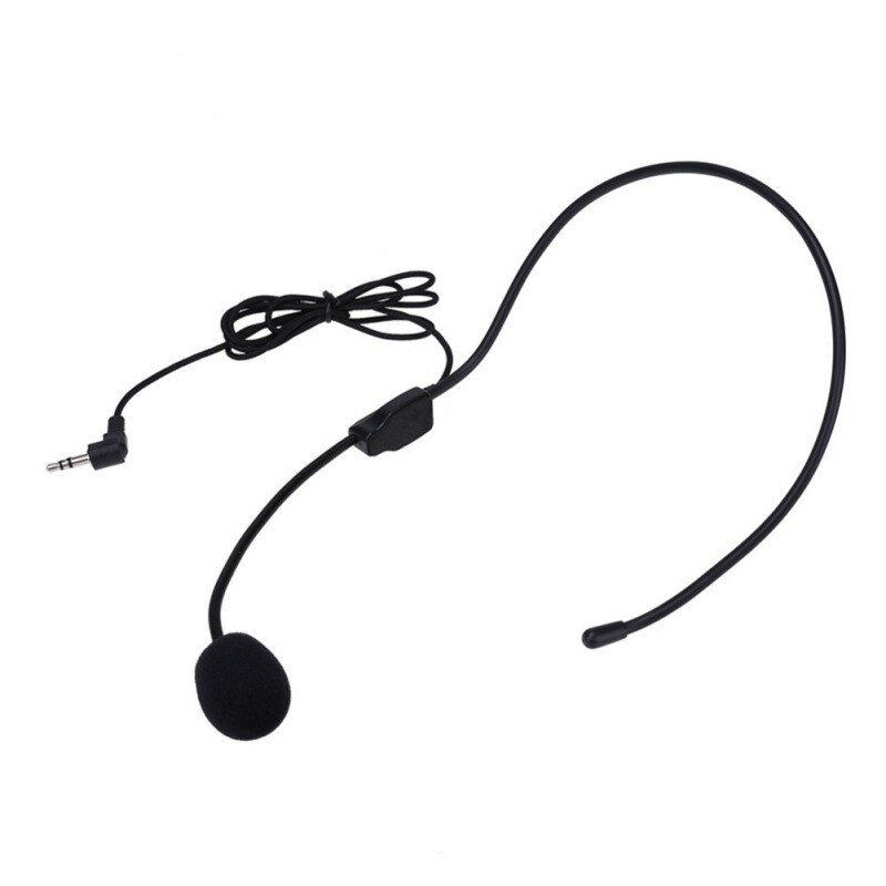 Wired Mic Boom Condenser Headset Microphone Flexible Wired 3.5mm Jack Mic For Loudspeaker