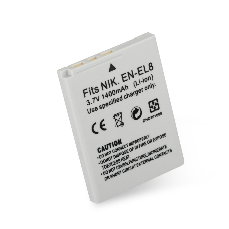 Dinto 1400mAh EN-EL8 ENEL8 EN EL8 Rechargeable Digital Camera Battery Pack for Nikon Coolpix P1 P2 S1 S2 S3 S5 S6 S7 S7C S8 S9