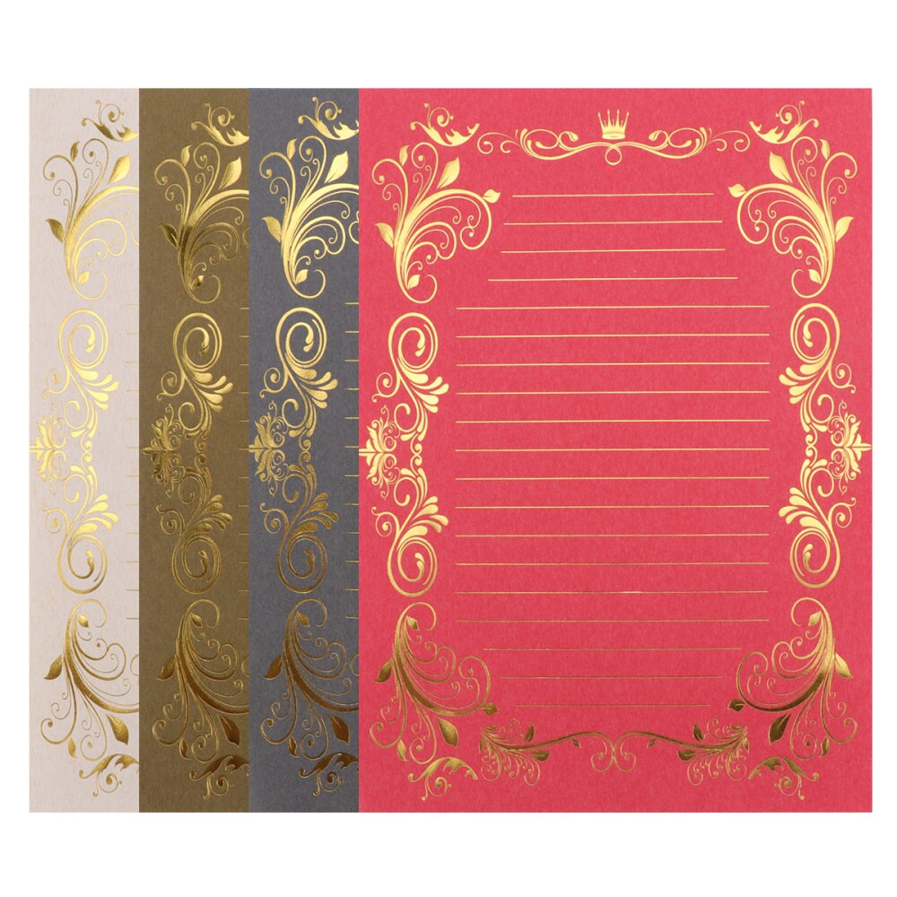 4 Sets Printed Durable Stamping Note Paper Writing Paper Letter Paper Stationery Paper for Men Children Women: Default Title