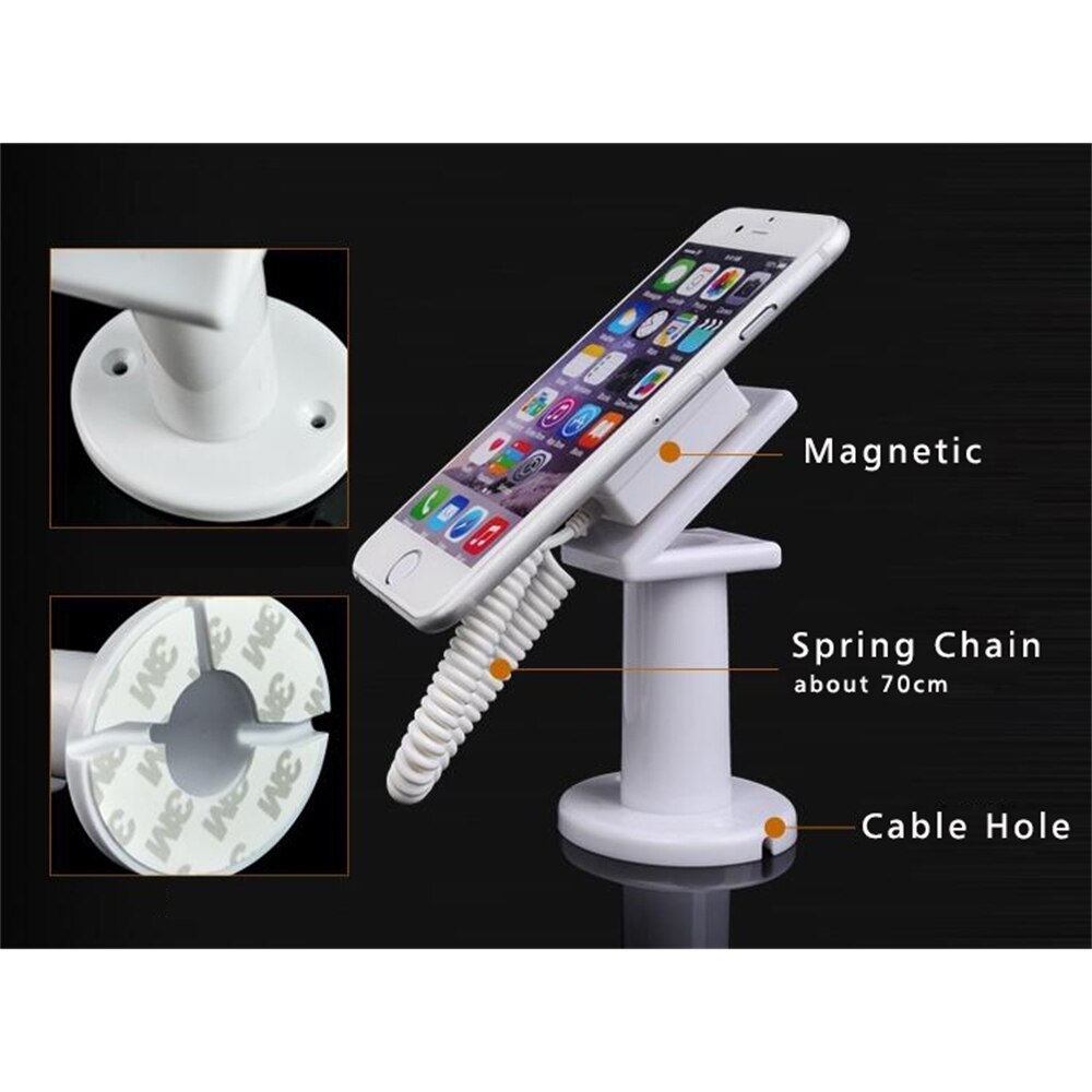 Présentoir de téléphone portable, présentoir de bureau, support de téléphone portable, Anti-vol, chaîne de câble, ruban adhésif de Table, support de téléphone portable, plateau en acrylique