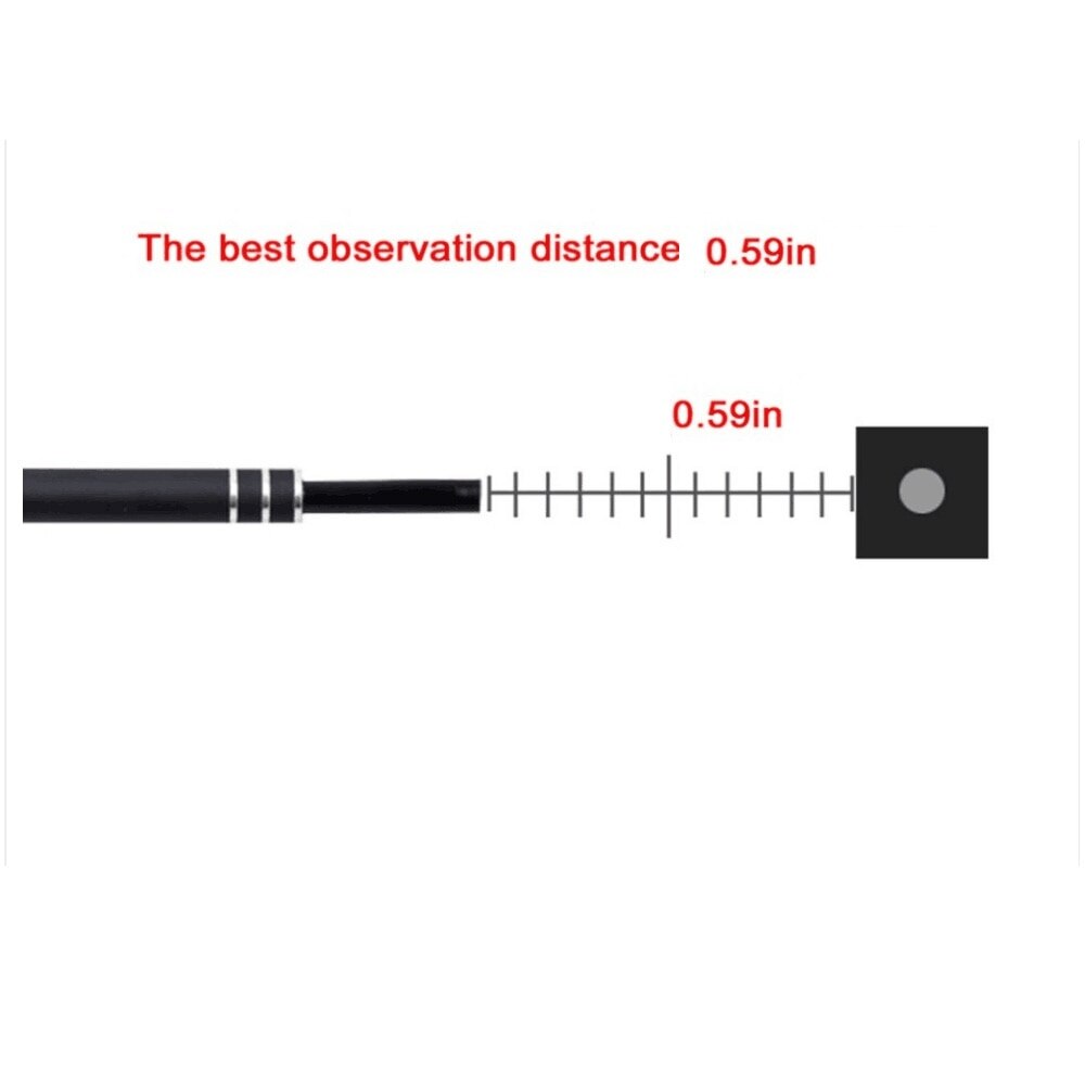 Household Ear Endoscope 300000 Pixels Waterproof Endoscope Camera With LED Lights For Checking Eardrum Mouth Throat Nose