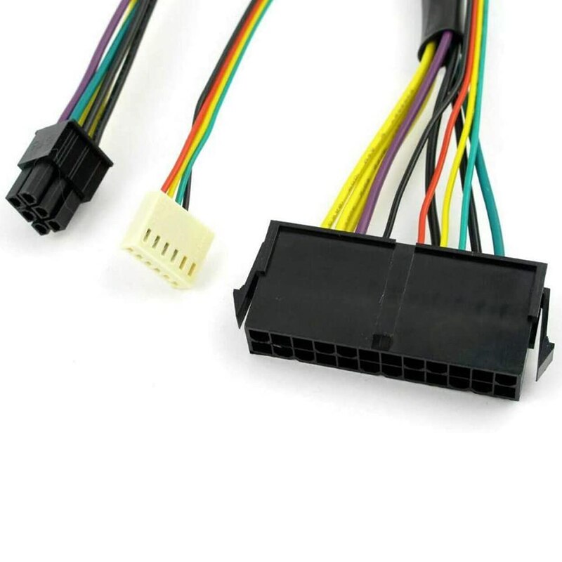 12 Inch ATX Main 24-Pin to 6-Pin PSU Power Adapter Cable 18AWG Replacement for HP Z240/for HP EliteDesk 80