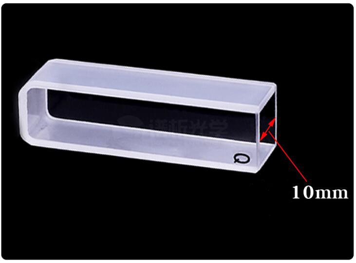 2Pcs 10mm Path Length Quartz Cuvette Cell With Lid For Spectrophotometers