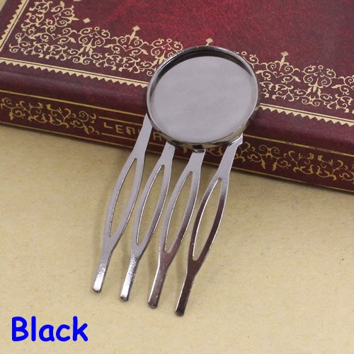 Fit 20mm Koperen Kam Haarspelden Blank Cabochon Instellingen Hair Clips Accessoires 22x52mm 7 stks/partij K05467