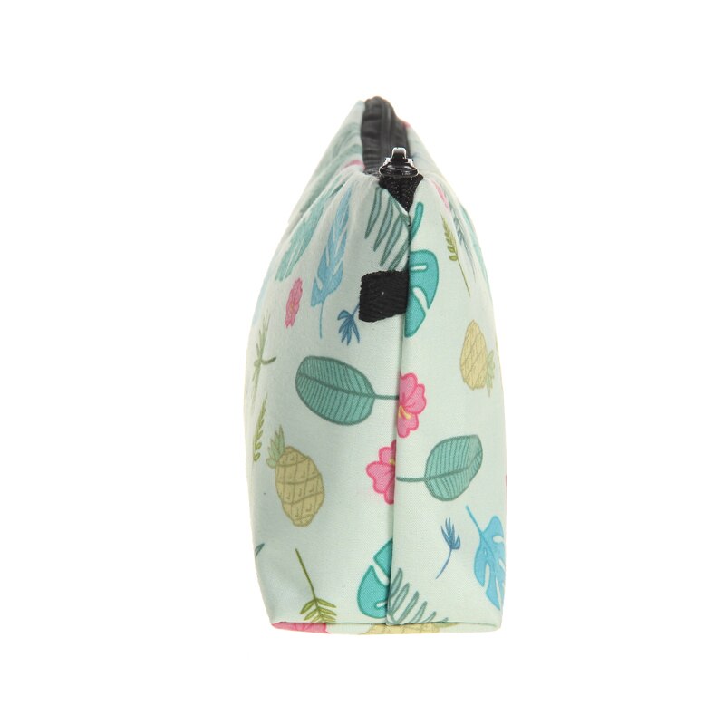 Jom Tokoy Cosmetische Organizer Tas Warmte-overdracht Afdrukken Groene Bladeren Make-Up Tas Mode Vrouwen Cosmetische Tas