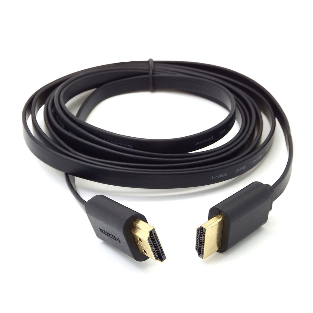 1.5M HDMI Kabel 1.4v 1080p 3D Vlakke lijn korte vergulde Plug Male-Male HDMI Kabel voor PS3 HDTV DVD XBOX PC Pro