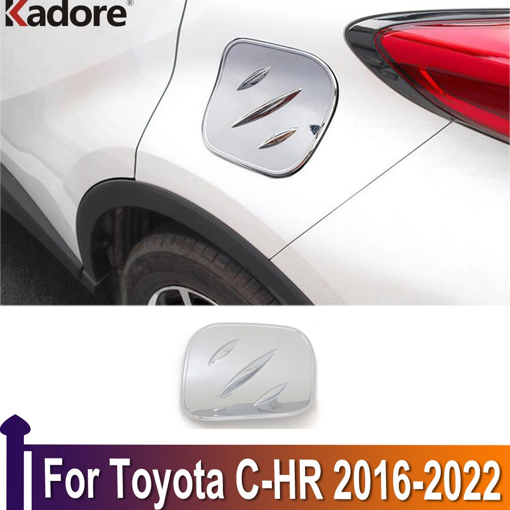 Cubierta de fibra de carbono para tanque de combustible, pegatina embellecedora de tapa de Gas para Toyota C-HR CHR , , , , 2022