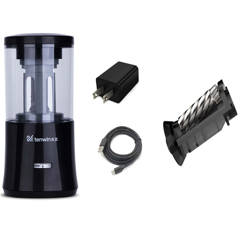 Tenwin Electric Pencil Sharpener Heavy Duty Rechargeable for Classroom Auto Stop Fast Sharpen In 3s School Office Stationery