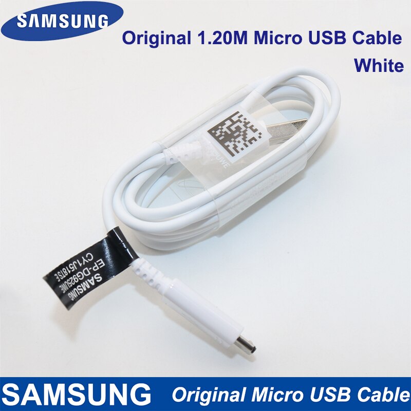 Para Samsung cargador rápido UE 9V2A adaptador de pared carga Cable Micro USB para Samsung Galaxy S7 S6 Edge J3 J5 J7 Note4 5 A3A5 A7: White 1.2M Cable