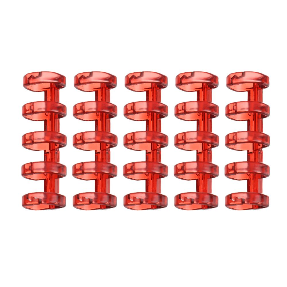Ensemble de 5 Clips créatifs pour classeur à 5 trous, anneaux en spirale à 5 trous, reliure de livres à feuilles mobiles, bobine de scrapbooking, pour Album de bricolage: red