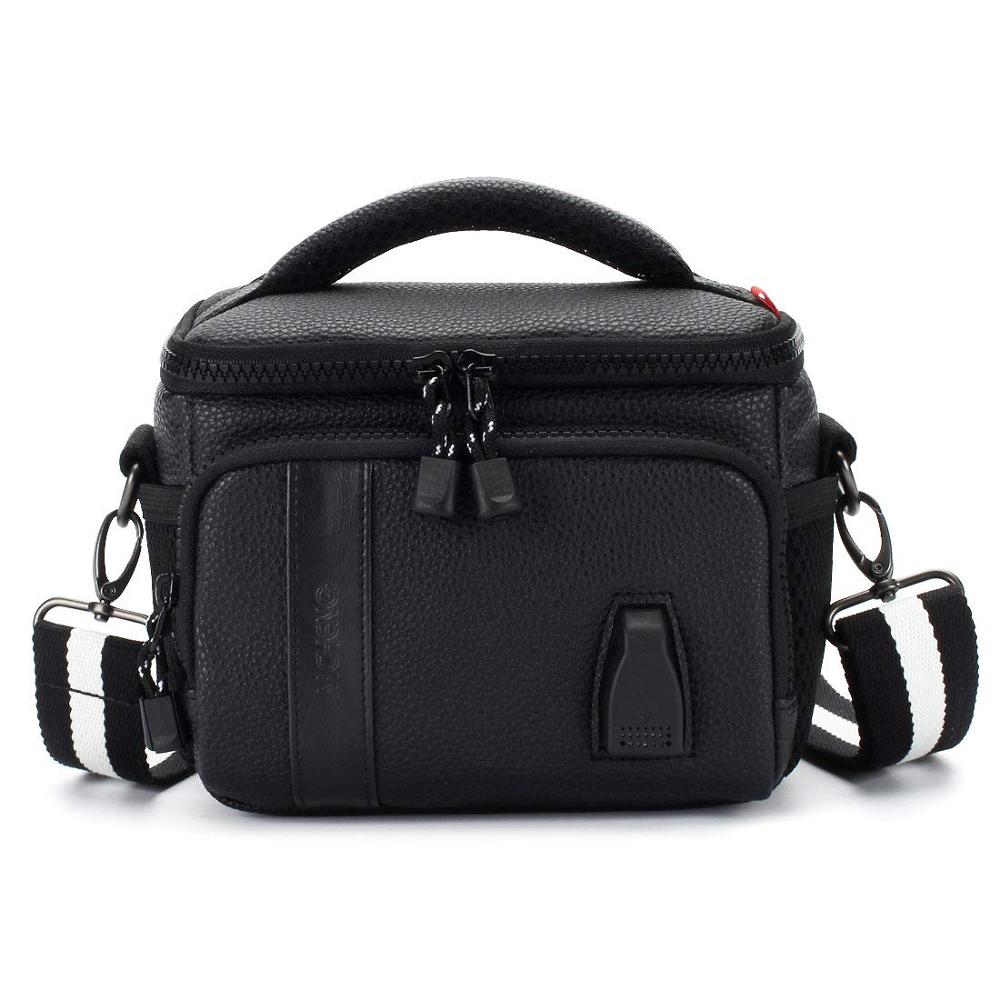 MCHENG Schokbestendig Camera Tas met Handige Usb-poort Opladen Crossbody Digitale Camera Case