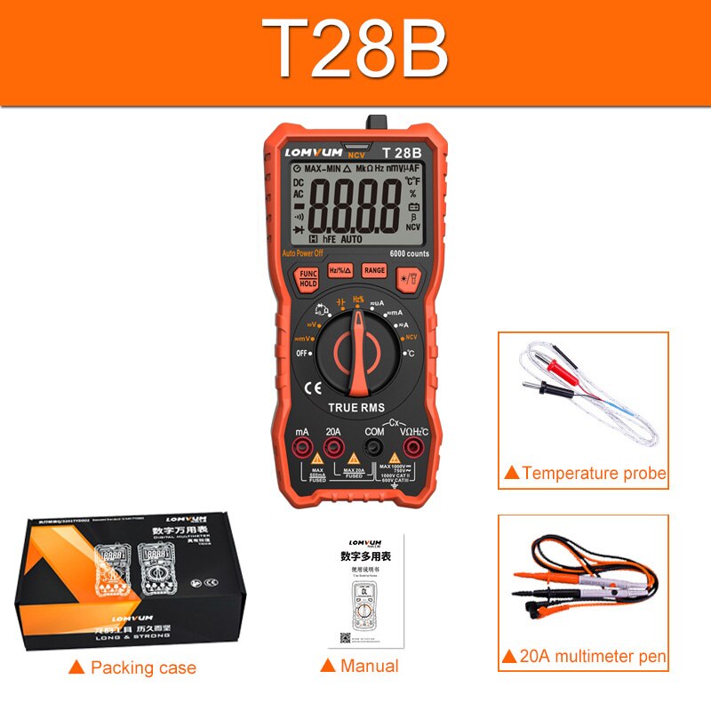 True Rms Multimeter Probe LOMVUM TRMS Digital Multimeter True RMS Auto/Manua... – Vicedeal