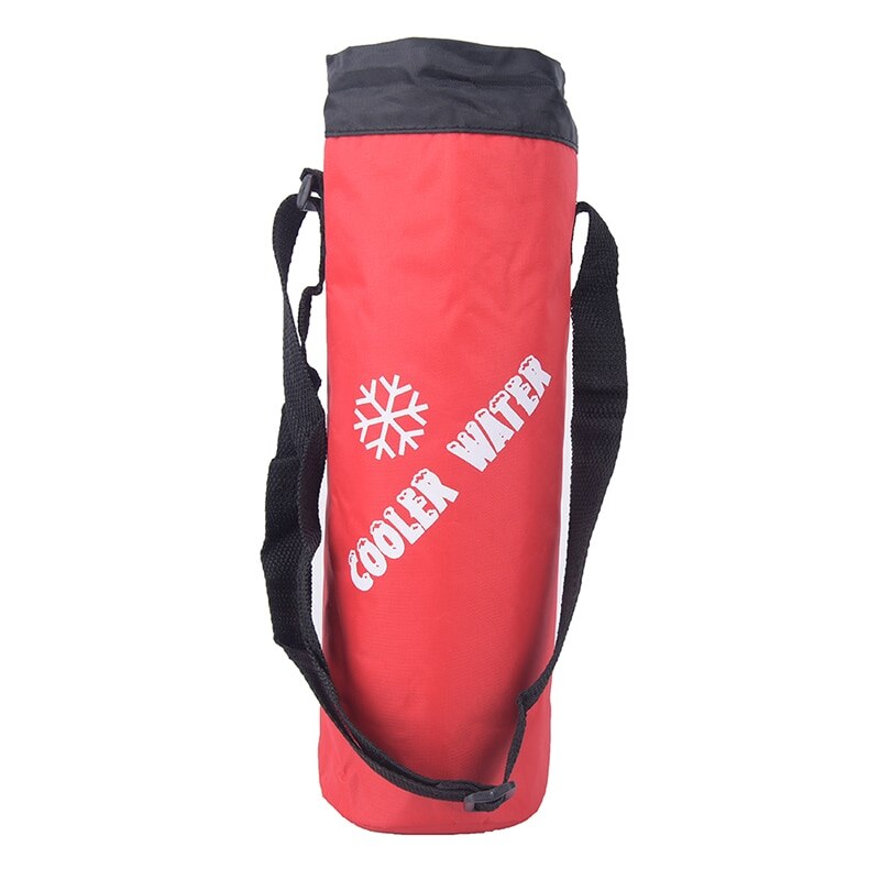 Bolsa de botella de agua con cordón Universal, bolsa enfriadora aislante de alta capacidad para viaje al aire libre, Camping, senderismo: Red