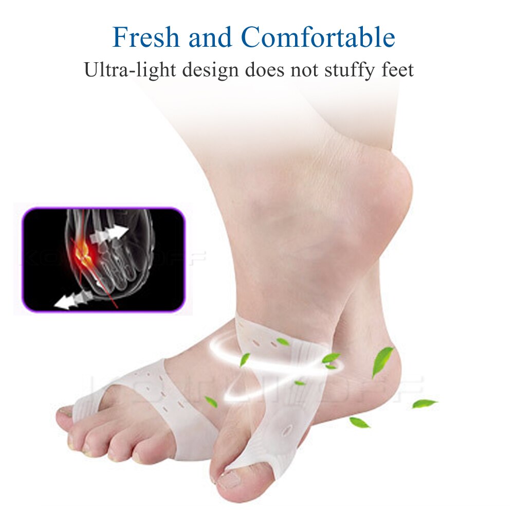 Grote Teen Overlap Siliconen Hallux Valgus Corrector Teenseparators Bunion Correctoren Voet Vinger Splitter Teen Bescherming Orthese