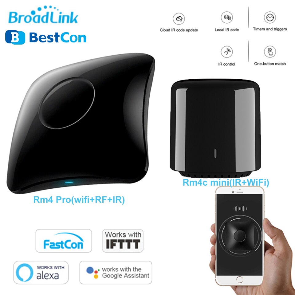 Broadlink Bestcon RM4 Pro/Rm4C Mini Wifi Ir Rf Universele Smart Afstandsbediening Werk Met Alexa Google Thuis Voor domotica