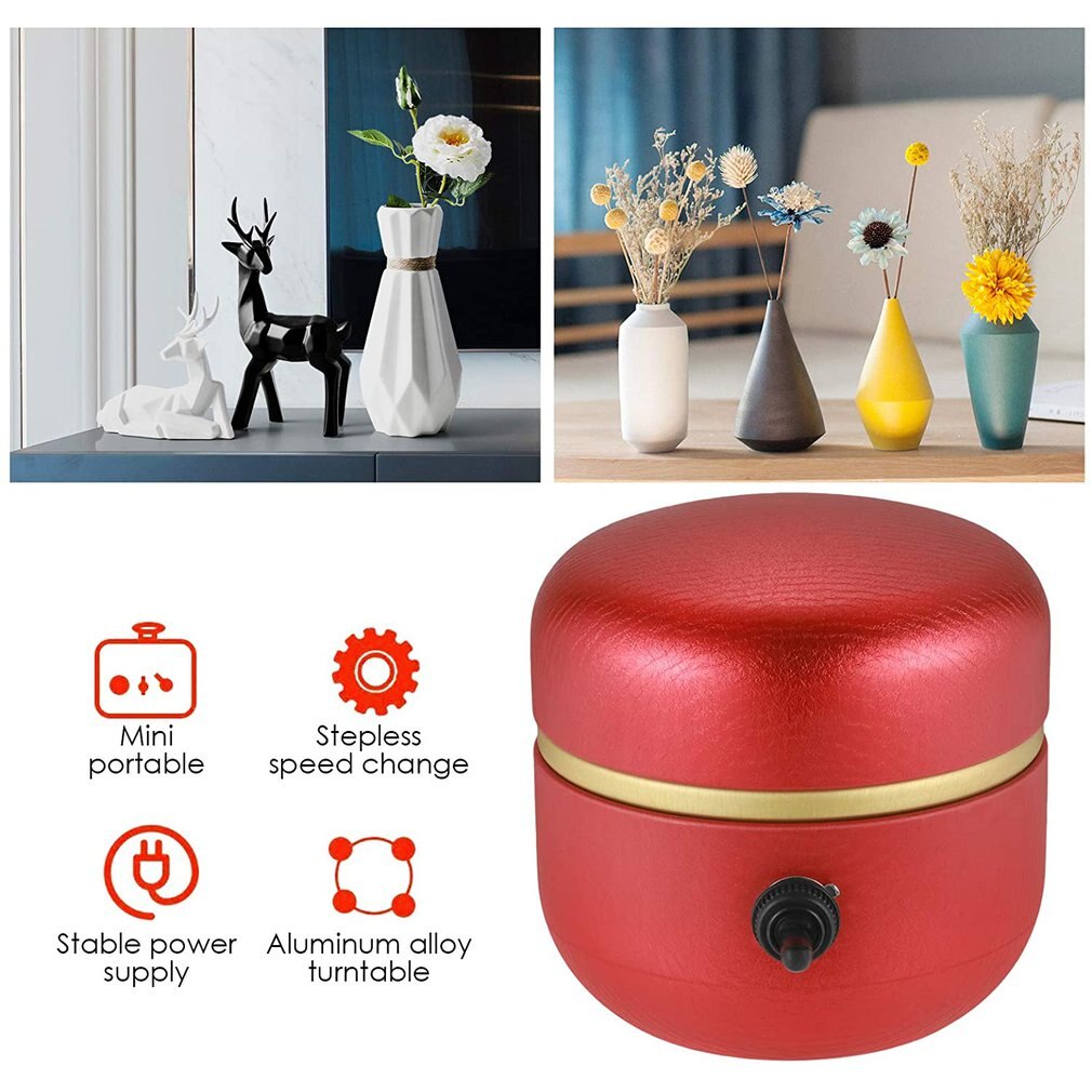 Portable Mini Electric Pottery Machine Home Pottery Drawing Machine DIY Ceramic Work Clay Art Craft For Children