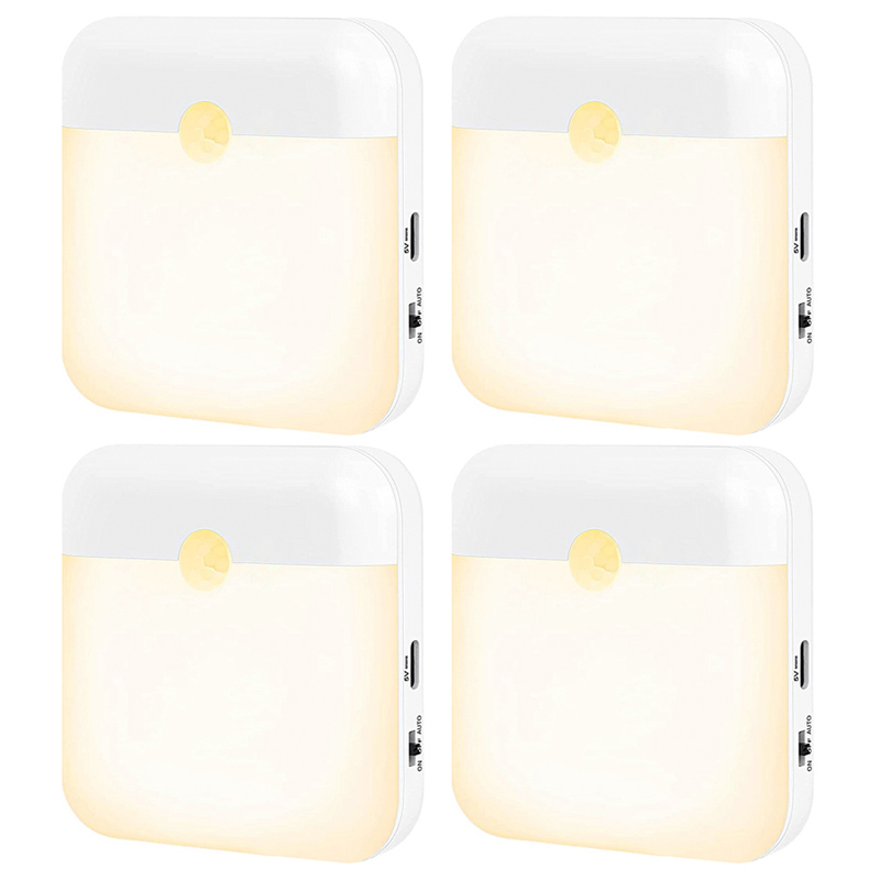 Menselijk lichaam inductie nachtlampje voor slaapkamer keuken gang spaarlamp voor cadeau kamperen zomerfeest home deco: Rose Rood