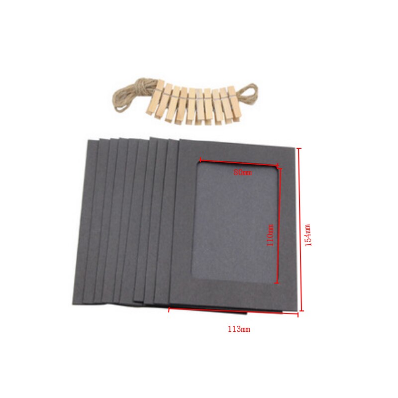 Photo Frame For Picture Wooden Photo Frame Clip Paper Picture Holder Wedding Wall Decor Graduation Party Photo Booth Props 10pcs