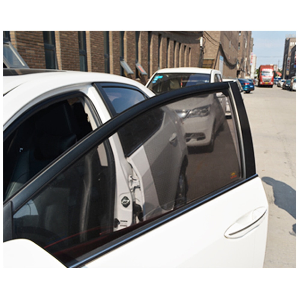 2pcs Car UV Protection Auto Side Window Mesh Film Car Sun shade Sticker Windshield Net