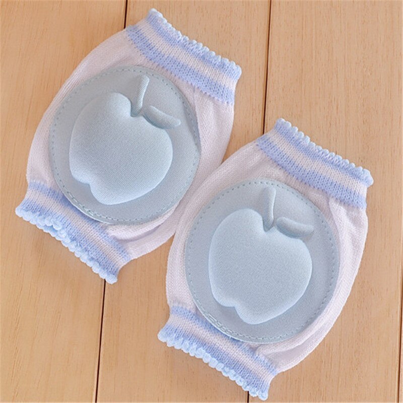 Rodilleras de gateo para bebé, almohadilla para codo de gatear de seguridad para niño y niña, rodillera protectora de malla de seguridad: JB525  6 apple blue