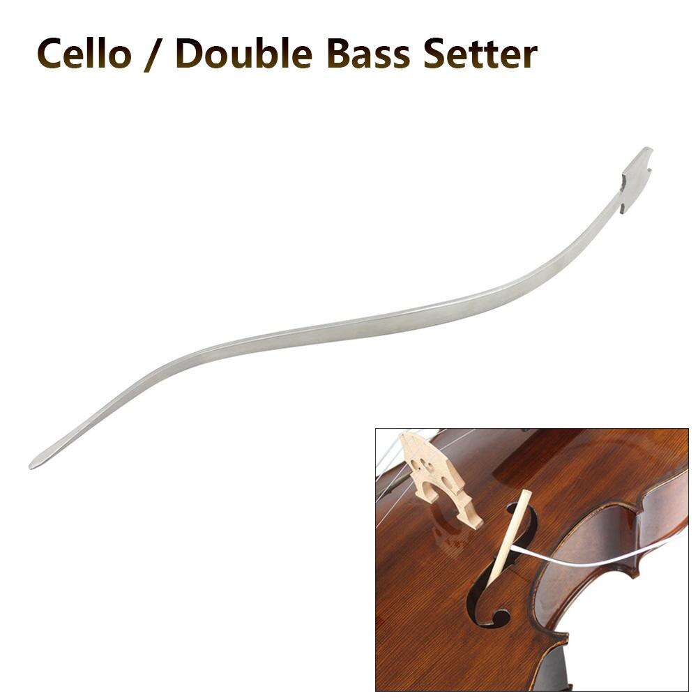 Cello / Double Bass Sound Post Setter Upright Stainless Steel Column Hook Tool Strings Instrument Cello Part Accessories