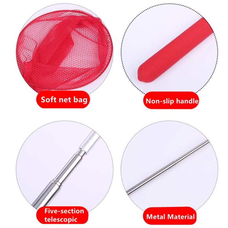 Kids Fishing Net Rainbow Telescopic Butterfly Net Insect Catching Nets For Children Catching Insects Bug Small Fish