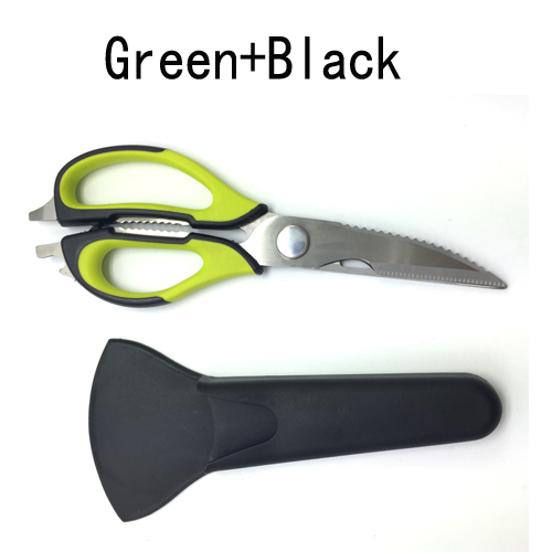 Køkkensaks kniv til fisk kylling husholdnings multifunktions knivsaks i rustfrit stål med magnetisk dæksel