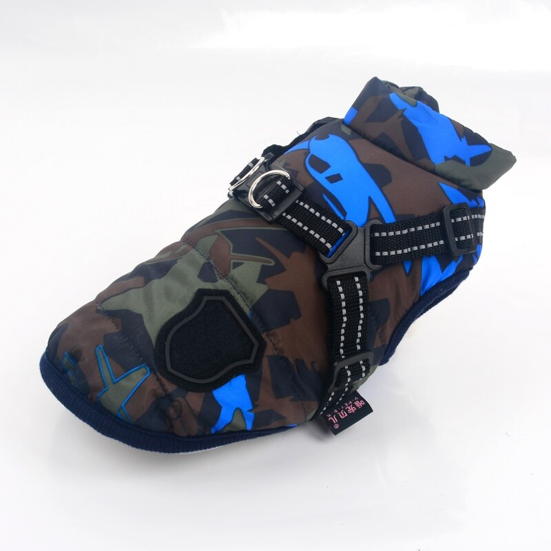 Pet Dog Cotton Material Vest Windproof Fabric Simple Adjustable Beautiful Clothes Autumn and Winter: G / XXL