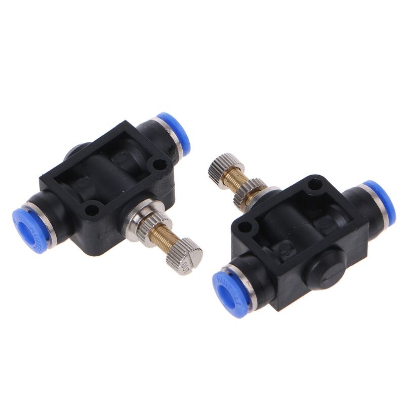 10x Push In Speed Controller 6mm Pneumatic Air Flow Control Valve Connector K43C