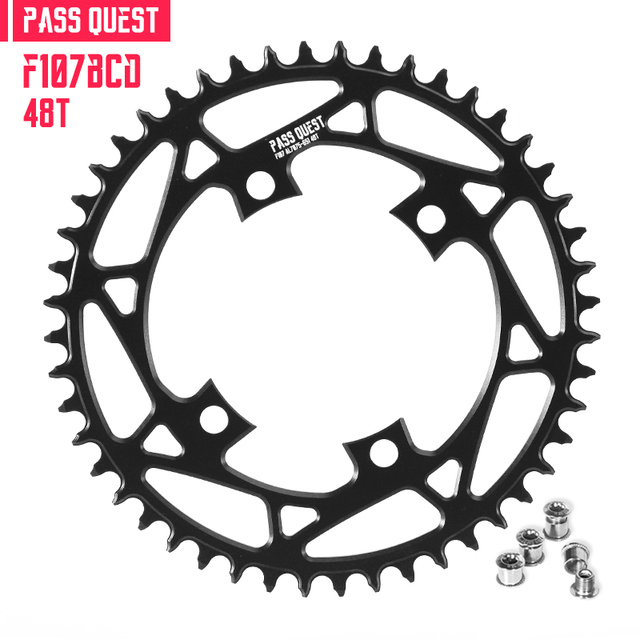 Pass Quest F107BCD Kettingblad 36-52T Ronde/Oval Black Crank Voor Sram Force Crank 12 Speed Axs kettingblad Smalle Brede Kettingblad